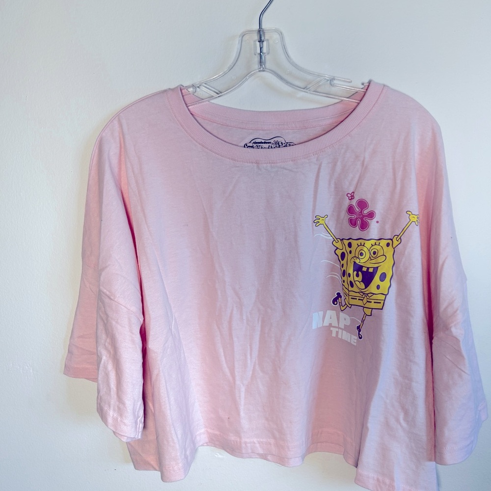 Cropped SpongeBob Tee New W/O Tag